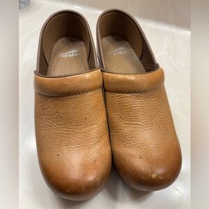 Dansko Honey Distressed Leather Clogs